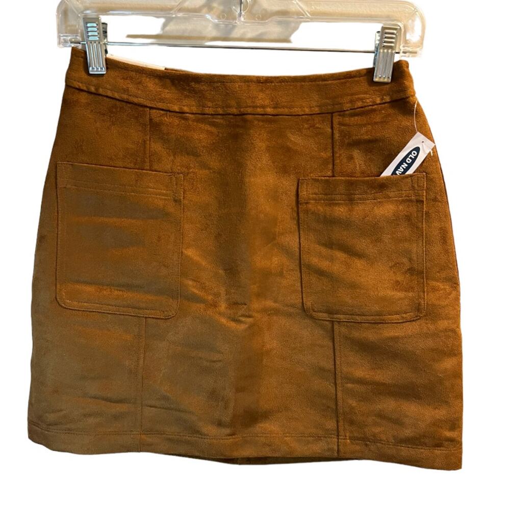 Old Navy, Lt. Brown faux Suede mini skirt, sz 0